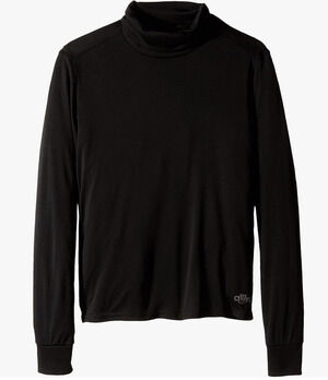 Hot Chillys Kid's Large Peachskins Turtleneck Long Sleeve Black T-Shirt O5-32
